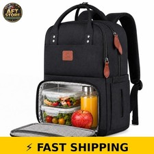 MATEIN 15.6 Inch Laptop Backpack with Insulated Lunch Box - Black picture
