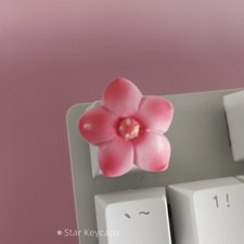 Sakura Artisan Resin Keycap Handmade Custom MX Cherry Mechanical Keyboard picture