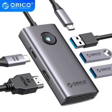 USB C Hub, ORICO 5-in-1 USB C Docking Station 4K HDMI 60W PD USB 3.0 USB C picture