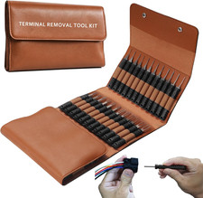 48 Pcs Terminal Removal Tools with Leather Case, Depinning Tool Kit | Connector picture