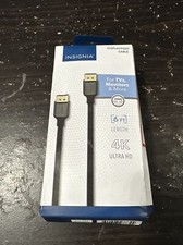 Insignia 6ft Display Port 4K Ultra HD Cable for TVs, Monitors Black picture