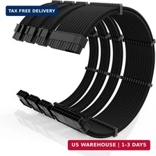 16AWG PSU Cable Extension Kit With Cable Combs,1x24pin ATX/1x8pin(4+4) EPS/2x8pi picture
