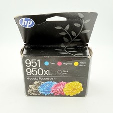 HP 951/950XL Cyan Magenta Yellow Black Ink Cartridges Exp 2/2028 SEALED NEW OEM picture