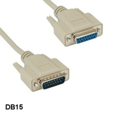 KNTK 6' DB15 to DB15 Extension Cable 28AWG Male/Female for Mac Monitor Joystick picture