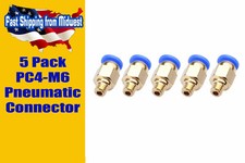 PC4-M6 Pneumatic Straight Fitting Joint, Outer Diameter 4mm, 5 Pieces picture