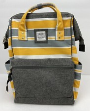 Himawari Laptop Backpack School Travel Bag With Built In USB Port Yellow Gray picture