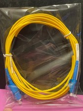 Single Mode Fiber Optic Patch Cable LC to LC Duplex 10ft Yellow Jumper Lead picture
