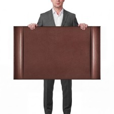 30 x 18 Inch Leather Desk Pad Protector with Side Rails, Executive Office Des... picture