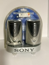 NEW Sony SRS-A27 Desktop Speakers Walkman 3.5mm Audio Input Vintage PC picture