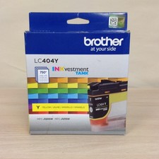 Genuine Brother LC404Y Yellow INKvestment Tank Ink Cartridge NEW 12/2028 picture