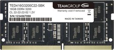 TEAMGROUP Elite DDR4 16GB Single 3200MHz PC4-25600 CL22 SODIMM 260-Pin Memory picture