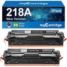 myCartridge 218A Black Toner Cartridges 2 Pack HP 218A 218X 3301fdw 3301sdw picture