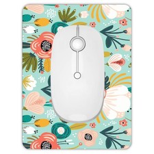 Small Mouse Pad, Mini Pad 6 X 8 8L x 6W inches, Cute Summer Flowers  picture