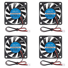 UMLIFE 4-Pack 60Mm X 60Mm X 10Mm 6010 12V Brushless DC Cooling Fan 2Pin for DIY picture