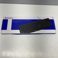 NEW SEALED BOX VERBATIM 99201 1702-494 Slimline Corded USB Keyboard picture