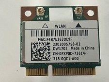 Dell Wireless 1703 (DW1703) WLAN Card | Wi-Fi 4 Bluetooth 4.0 | 0FXP0D picture