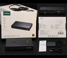 UGREEN USB-C KVM Switch 2 Monitors 2 Laptops with 4 USB 3.0 Ports 4K@60Hz picture