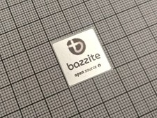5 x Silver & Black Bazzite Linux Stickers For The Computer Case picture
