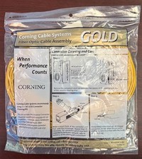 CORNING CABLE SYSTEMS FIBER OPTIC ASSEMBLY GOLD SCUPC/STUPC 1M 100847-01 (x 25) picture