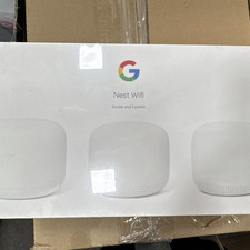 Google Nest Wifi 2200 Mbps 2 Port Wi-Fi Router and 2 Points - White picture