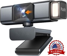 Cámara Web Quad HD 2K Para Pc Con Micrófono Luz Y Cubierta De Privacidad US New picture