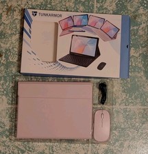 TUNKARMOR iPad 10th/11th Gen  Keyboard Case w/ Mouse Pink New, Open Box picture