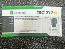 GENUINE LEXMARK 78C10Y0 YELLOW TONER cartridge  CS420 CS520 CS62  NOB FreeShip picture