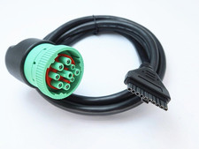 Green 9-Pin J1939 to 10-Pin Cable for PT30 ELD Logbook, Dot-Compliant ECM Connec picture