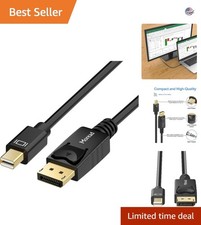 Versatile 3ft Mini DisplayPort to DisplayPort 1.4 Cable for Enhanced Audio-Video picture