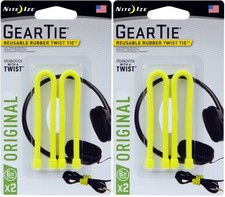 Nite Ize 2-Pack Gear Tie Reusable Rubber Twist Tie, 6