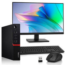 Lenovo M715q Desktop Mini PC AMD Ryzen 2400GE 32GB 1TB SSD 24” LED Wi-Fi Win 11 picture