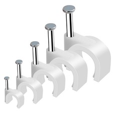 500Pcs Cable Clips with Steel Nail in Cable Clips White 4Mm 5Mm 6Mm 8Mm 10Mm Cab picture