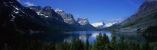 Landscape mountains lake nature trees saint mary wild Custom Gaming Mat Desk picture