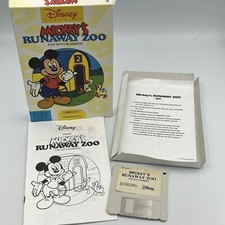 Vintage Mickey's Runaway Zoo Disney Software PC Floppy Disk Ages 2-5 picture