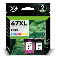 67XL Ink Cartridge Combo for HP Ink 67 Deskjet 2852e 2855e 4152 4155 2700 2700e picture
