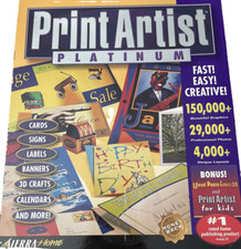 Print Artist Platinum PC CD Rom Software-Rare Vintage-SHIP N 24 HOURS picture