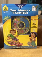 Time,Money & Fractions Grades 1-2 (CD-Rom + Workbook) Ages 5-7 (See Note) picture
