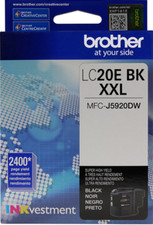 New Genuine Brother LC20E BK XXL Black Ink Cartridge MFC-J5920DW picture