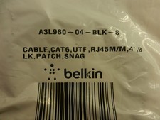 Belkin International Inc A3L980-04-Blk-S 4Ft Cat6 Snagless Patch Cable Utp picture