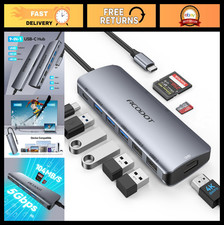 9-in-1 USB C Hub Adapter, 4K HDMI, 3 USB 3.0 Ports, SD/TF Card Reader, 100W PD picture