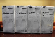 Lot of 4 Creality Low Odor Rigid White UV Curable Liquid Resin 1kg Bottles picture