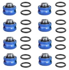 8 Pcs FreezeMod G1/4 Thread Compression Fitting for 16mm OD Hard Rigid TUBE Blue picture