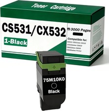 75M10K0 Black Toner Cartridge for Lexmark CS531 CS632 CX532 CX635 picture