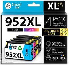 Smart Ink 952XL Ink Cartridge 4-Pack for HP OfficeJet Pro 8710 7740 8720 picture