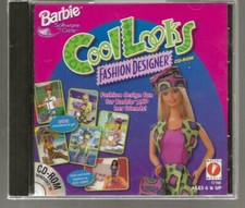 Barbie Software Girls, Cool Looks Fashion Designer CD- ROM w/ Accessories NO BOX picture
