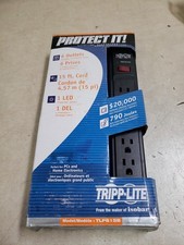 Tripp Lite TLP615B 790 Joules 6-Outlet 15' Cord Black Surge Protector picture