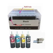 Empty Refillable cartridge for HP 711 Designjet T120 plus 4x100ml ink picture