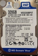 Western Digital WD3200BPVT-22JJ5T0 2.5 in 320 GB SATA Hard Drive  - Tested picture