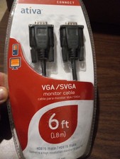 Ativa VGA SVGA Monitor Cable 6Ft 15 Pin Male To Male PC Projector Video Cord New picture
