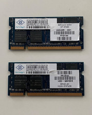 NANYA Lot 2 X 1GB (2GB TOTAL) DDR2-667 PC2-5300S Memory SODIMM NT1GT64U8HB0BN-3C picture